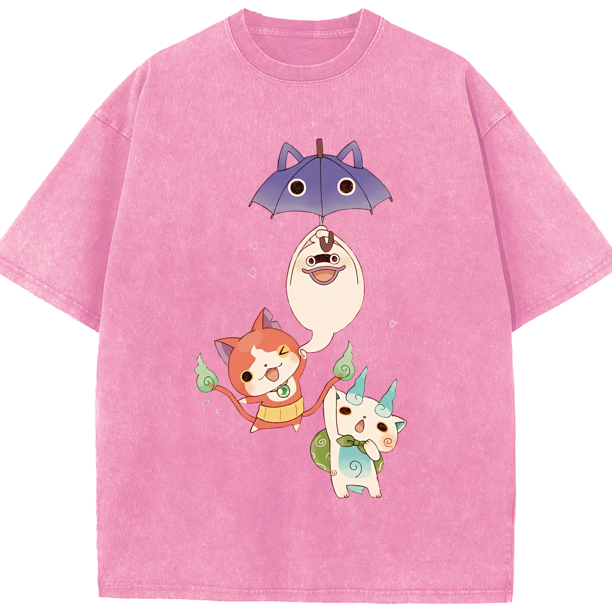 （画像用） 妖怪ウォッチ Yo-kai Watch 綿100% ヴィンテージ風 半袖Tシャツ（フロントプリント）
